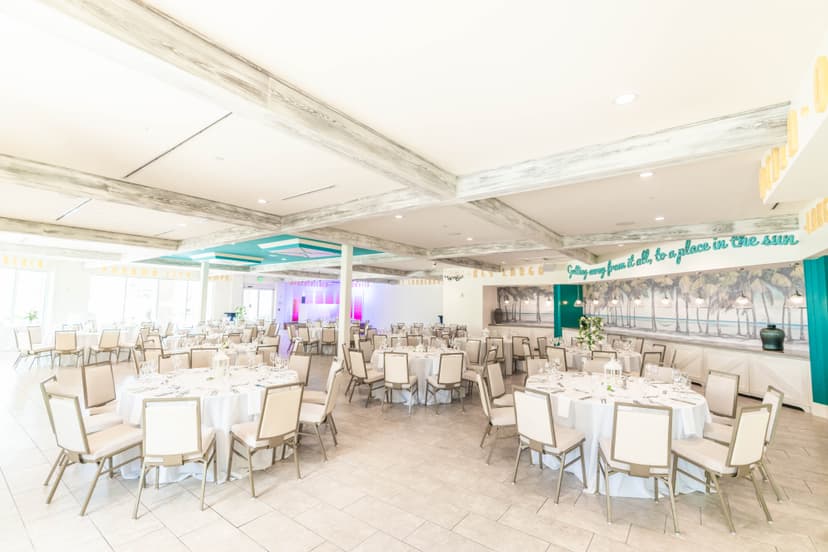 Beautiful beach ceremony setup at Margaritaville